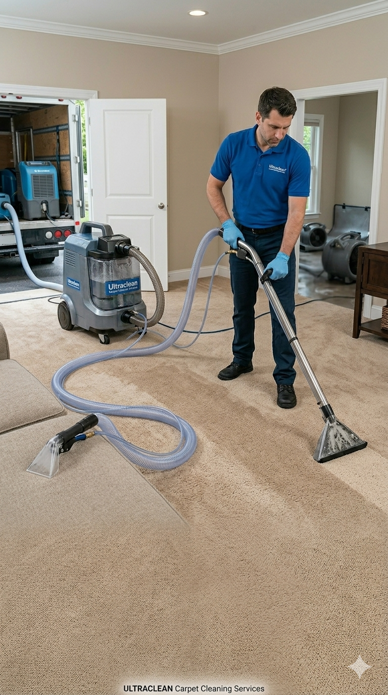 Professional Carpet Steam Cleaning in Action